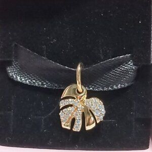 Pandora 14K Gold-Plated Sparkling Monstera Leaf w/ Clear Zirconia 763349C01